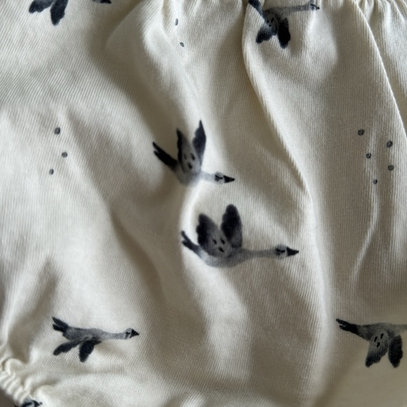 Bloomer, rose in April, 3-6m, cream with grey geese - Picture 3 of 4